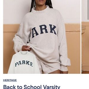 Gray/Navy Varsity PARKE Mockneck